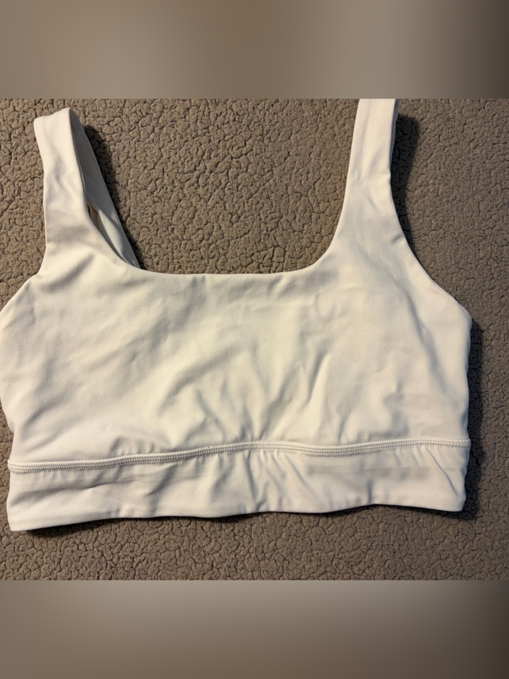 CRZ YOGA White Scoop Neck Sports Bra